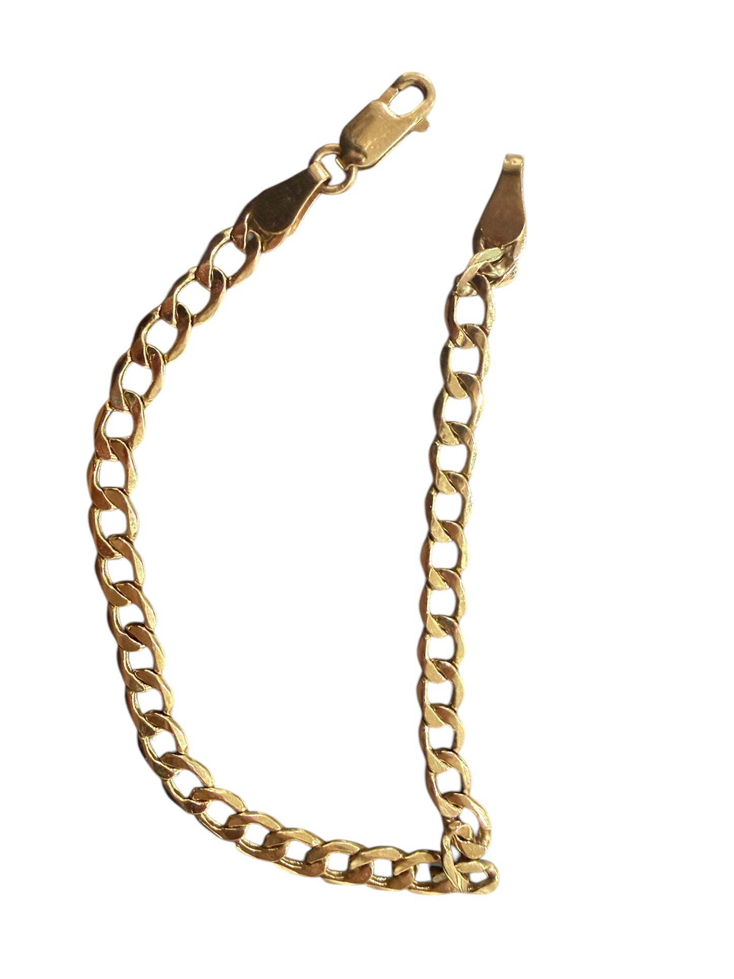 CUBAN BRACELET YELLOW GOLD PLAIN